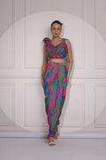 Hanel Luxe Multi Coloured Blouse Skirt Set