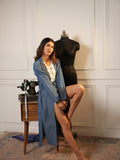 Denim duster jacket